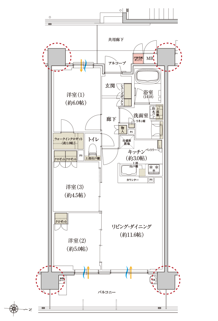 Fタイプの間取り画像、間取り図
