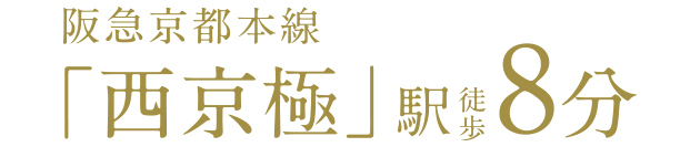 阪急京都線「西京極」駅徒歩8分