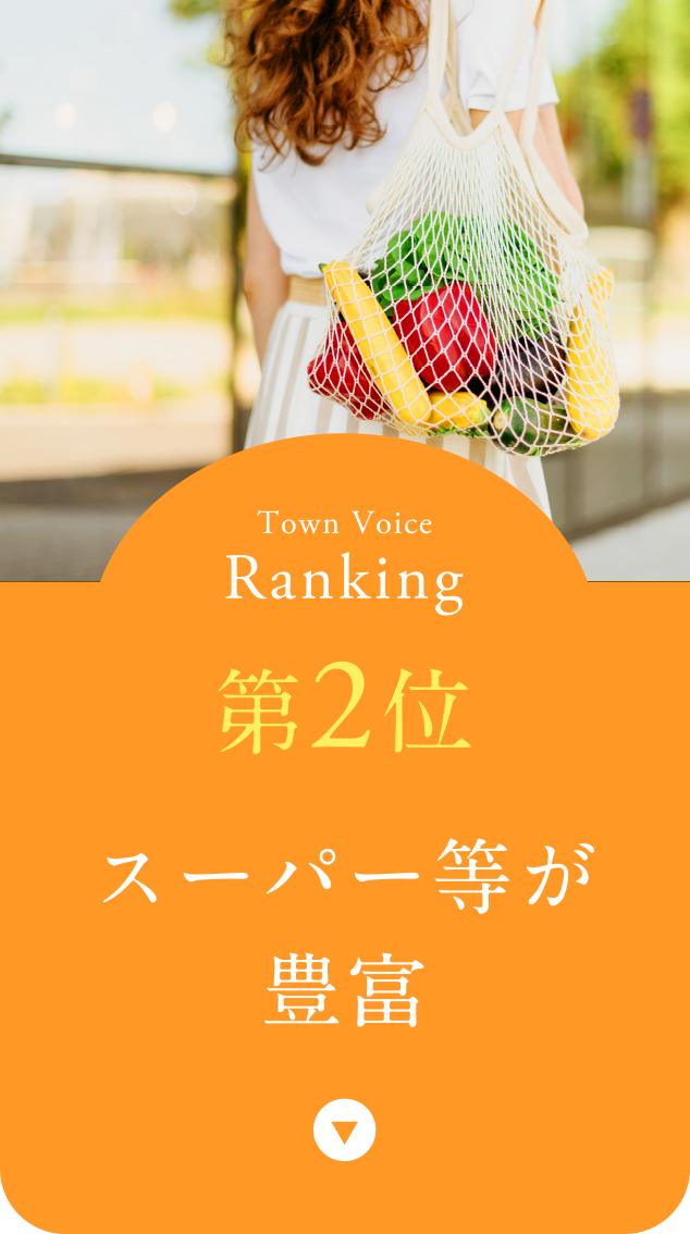第2位:スーパー等が豊富