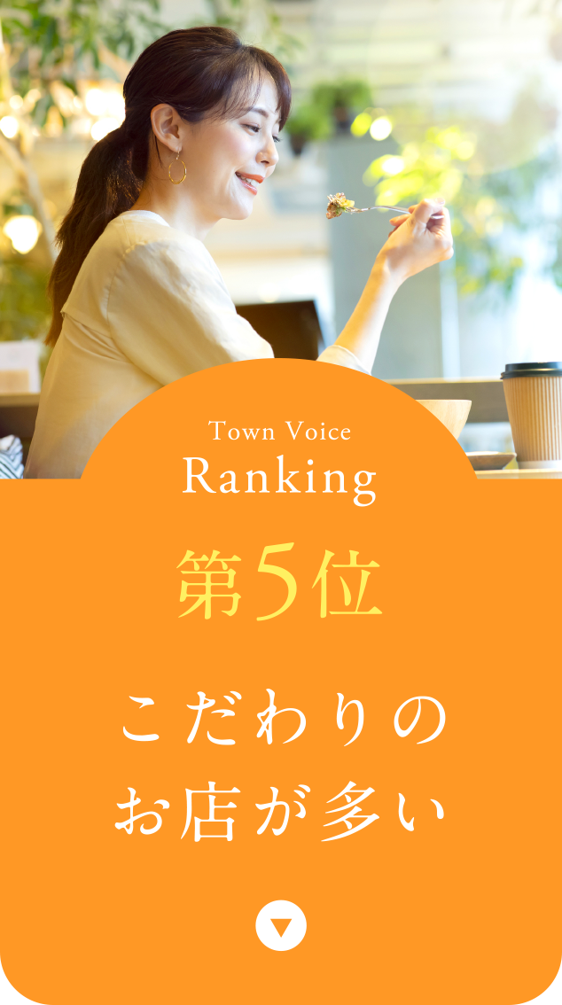 第5位:こだわりのお店が多い